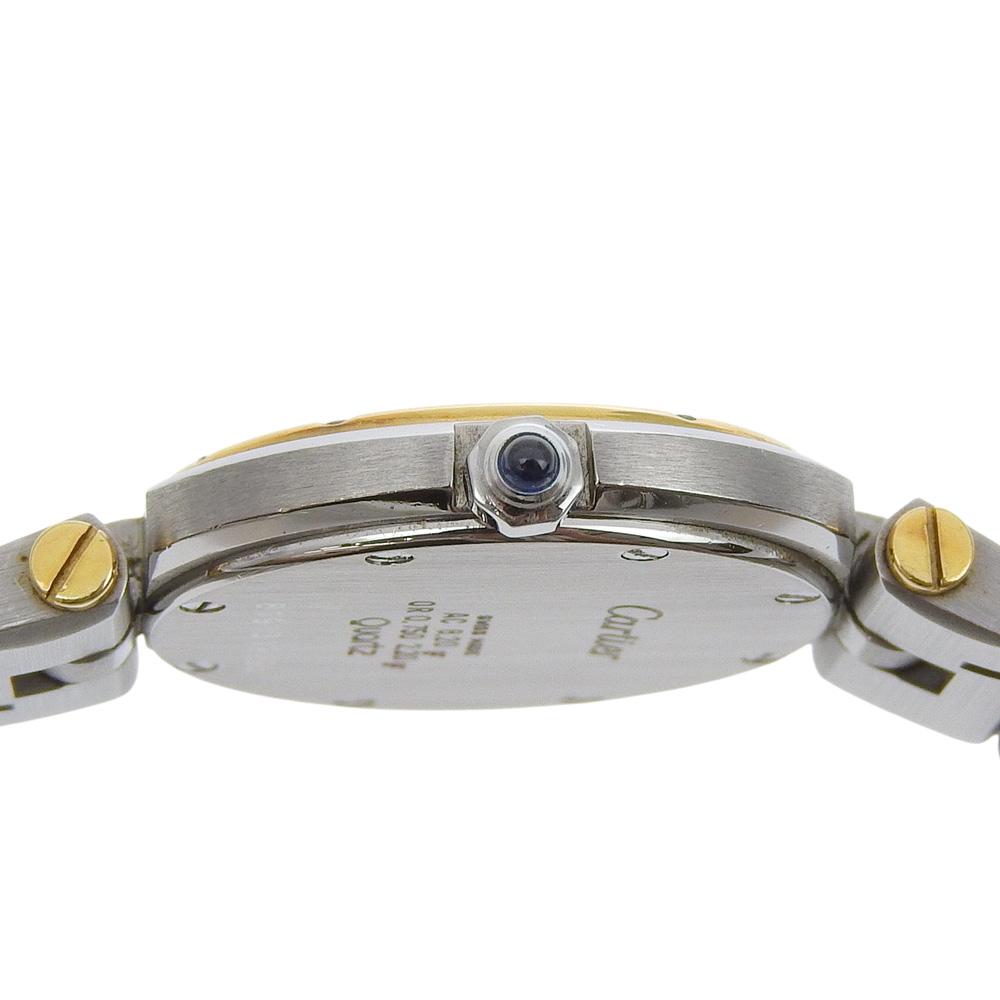 Cartier Santos Round SM Watches 84038288 Cal.81 whiteDial Stainless Steel/YG Quartz Analog Display Women Used