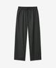 LADY VOLUME [All-Season] Banding Loose Wide Slacks_Charcoal