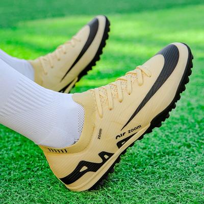 Men Football Boots Cleats Outdoor Sport Non Slip Match Soccer Shoes Long Spikes Breathable Students Ultralight Children Training