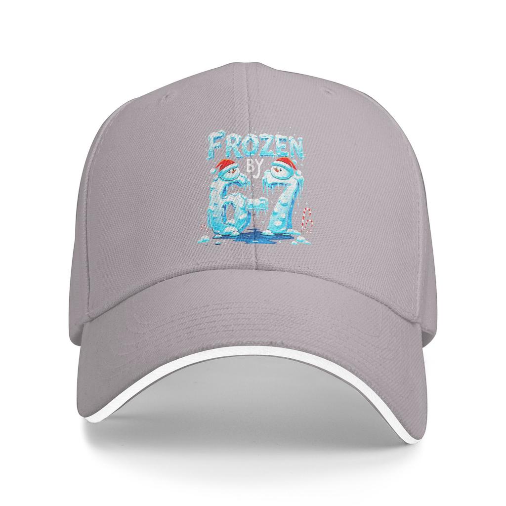 Frozen by 67 Funny Six Seven Meme Christmas Sun Baseball Cap Spring Unisex-Teens Custom Hip Hop Hats Outdoor Gym Snapback Cap