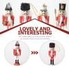4 Pcs Nutcracker Puppets Christmas Ornaments Pendant Wood Xmas Nutcrackers Tabletop Decorations Pendants Walnut Soldier Wooden