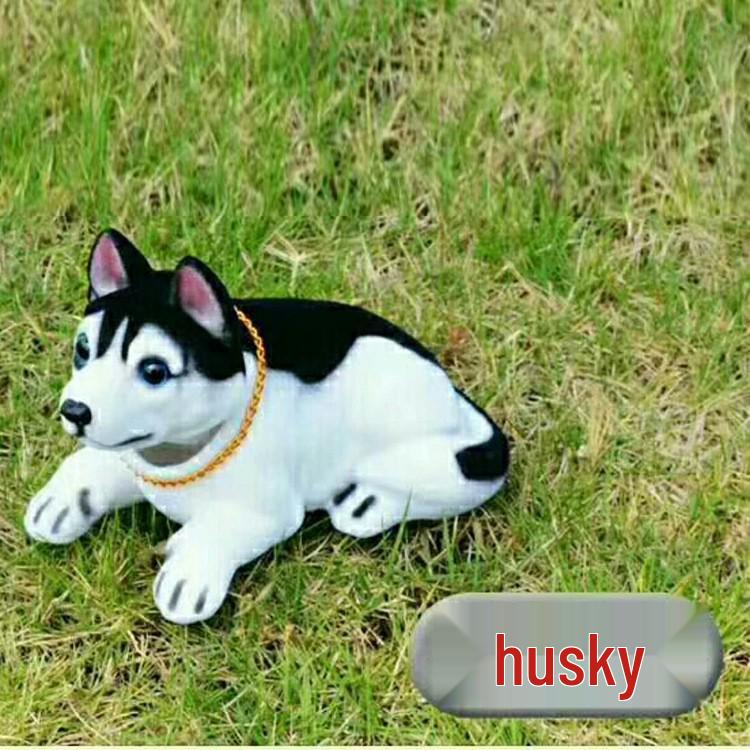 Cute Bobblehead Dog Figurine - Cartoon Pet Car Decoration for Women's Interior