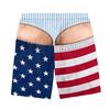 Activewear for Water Sports Men Hairy Booty Shorts, 3D Butt Print Beach Elastic Waist Board Shorts Funny Patriotic Swim Trunks Summer Vacation