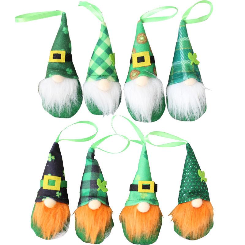 Irish Festival Green Elf Doll Pendant St. Patrick'S Day Window Decoration Ornaments
