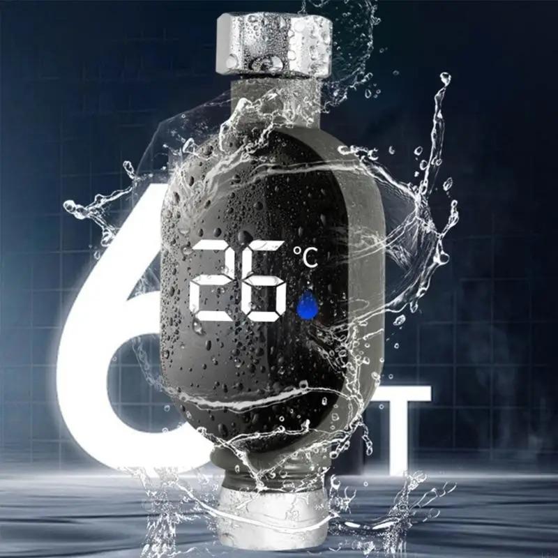 Dusch LED-display Vattenduschtermometer Badrumskranar Vattentemperaturövervakare Energi Smart Hemmätare Termometer För Badrum Barnsäkerhet