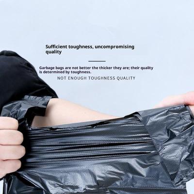 100Pcs Black Vest Plastic Bag Kitchen Living Room Clean Garbage Storage Bag Takeaway Shopping Packing Garbage With Handle Bag