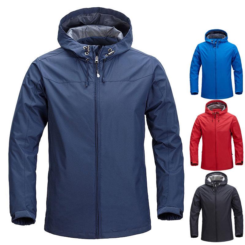 Sportliche Outdoorjacke Herren Frühling Lässig Kapuze Jugend Locker