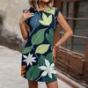 Women's Flower Print Sleeveless Round Neck Casual Dress