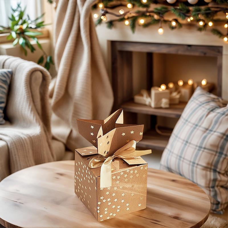 2PC/3PC/4PC Christmas Gift Box Set New Year Bronzing Pillow Box Graduation Ceremony Paper Christmas