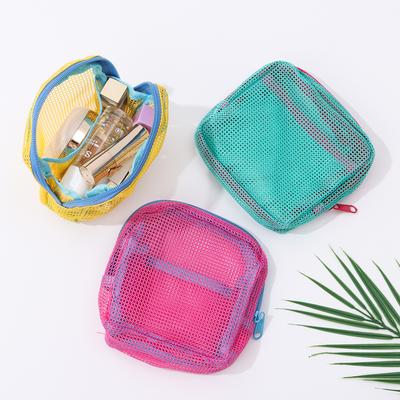 Durable Dopamine Color Storage Bag Large Capacity Toiletry Make Up Case Candy Color Coin Purse