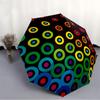 1pc Colorful Circles Open/Close Folding Umbrella, All- Portable Umbrella for & Men, Stylish Accessory (Holiday Gift) 8-Rib yy251213155