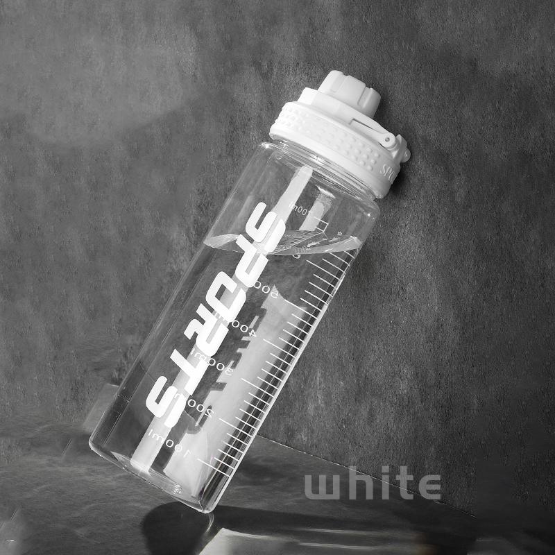 700 ml Sportvattenflaska Fri Bärbar Läckagesäker Plastdryckeskärl Tour Gym Utomhus Resor Sport Genomskinlig Vattenkopp