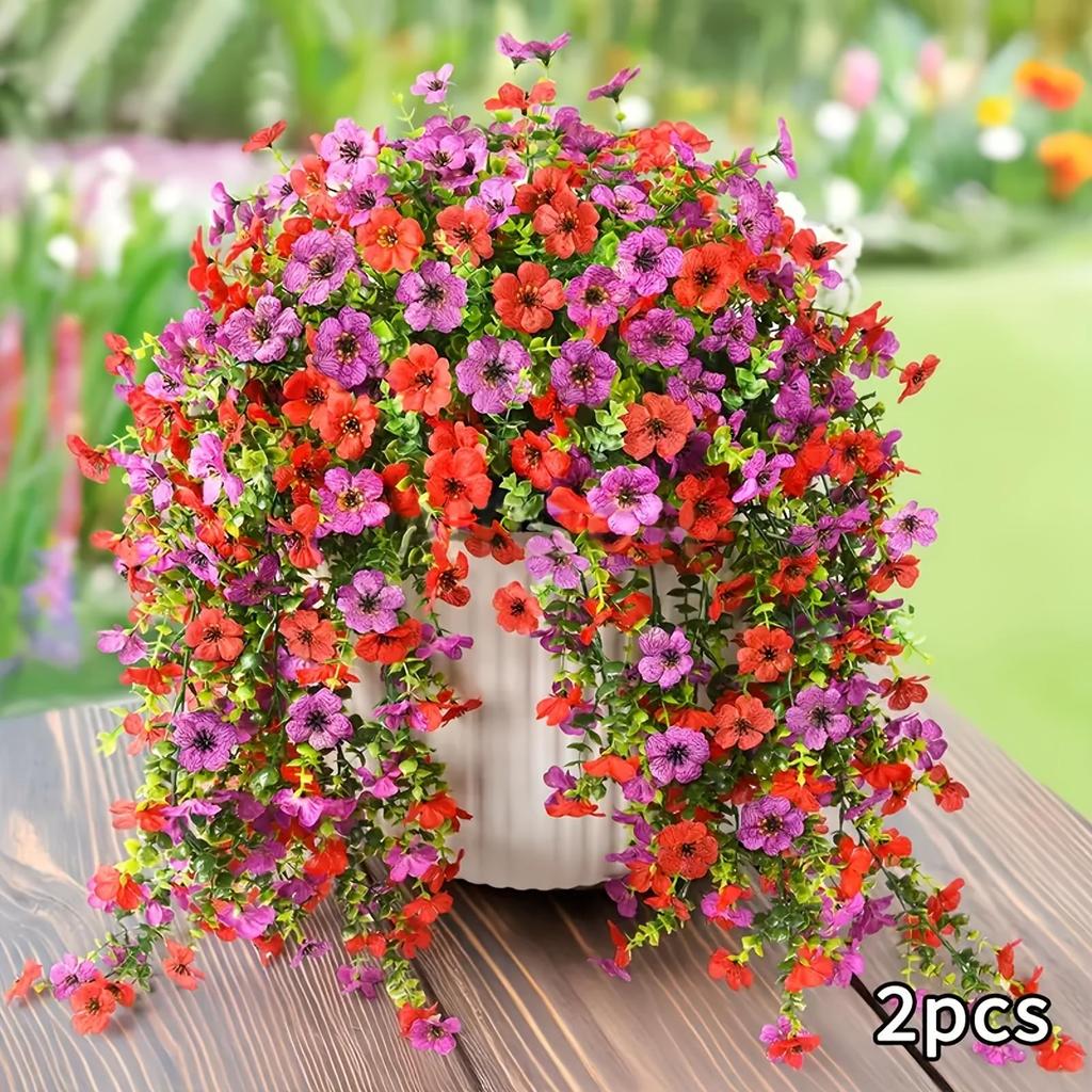 1Pc/2Pcs Exquisite Lebensechte Seide Daisy Hängende Blumen für Im Freien Künstliche Pflanzen Orchidee Blume