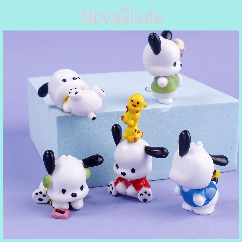 Playful Pacha Dog Pvc Figurine Set For Diy Phone Case Decoration