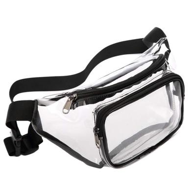 Fashion Belt Transparent Zipper Waist Unisex Chest Waterproof Bag Pouch Sport Fanny Pack