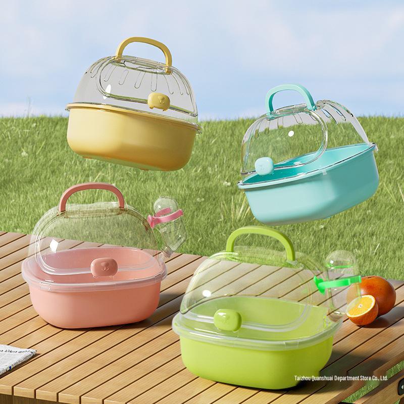 Portable Travel Hamster Cage - Bite-Resistant, Small/Large, Easy to Clean