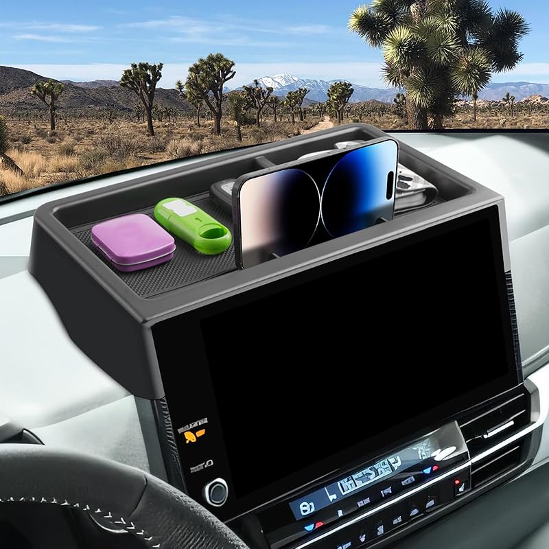 CDEFG Center Console Organizer Tray Compatible With -2024 2025 Toyota Sienna Armrest Anti-Slip Storage Pad, Armrest Lid Nonslip Mat Cellphone Barrier