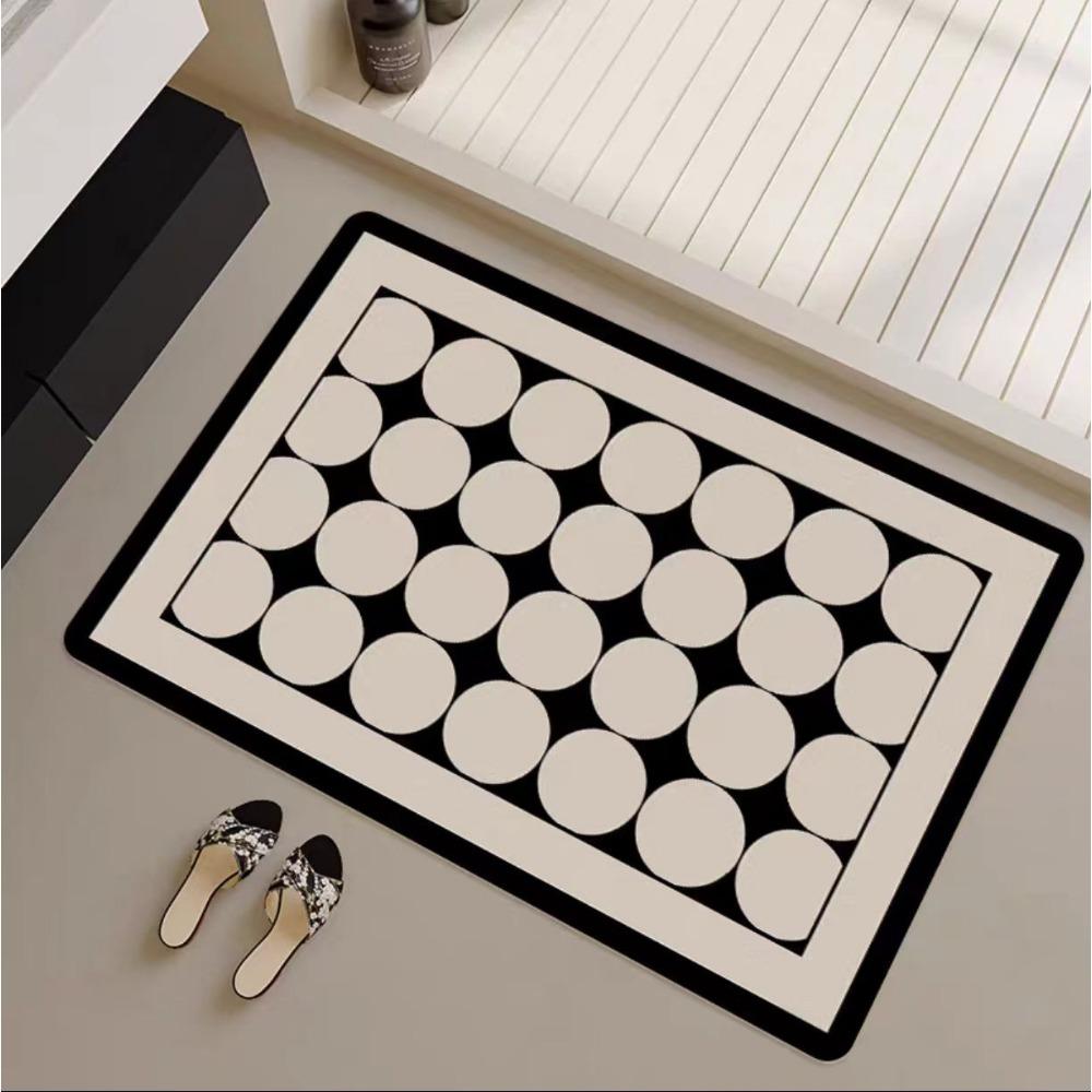 Modern Simple Bathroom Floor Mat Diatom Mud Toilet Quick Drying Door Mat Toilet Absorbent Non-slip Can Be Cut Foot Mat Suction