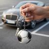 Pressable Soccer Football Keychain Fidget Toy Fashion Sports Key Ring Souvenir Pendant Fans Gift