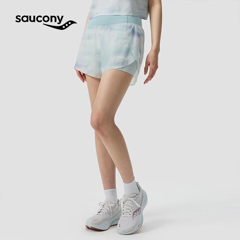 

Saucony Women s Lightweight Breathable Double-Layer Running Shorts XL