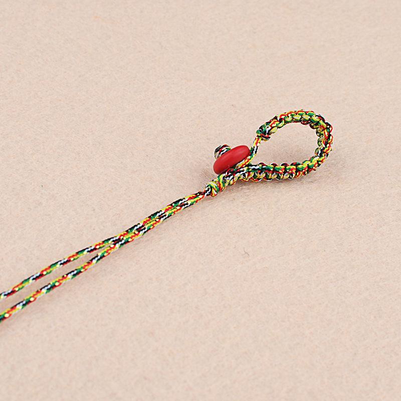 

Плетеный вручную брелок из веревки с плоским и алмазным узлом, 72 нефритовая нить и живая пряжка