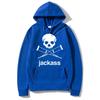 Jackass Logo Grafik Aufdruck Schwarzer Hoodie Streetwear Herren Oversize Lässiger Pullover Mode Herren Damen Vintage Lockerer Hoodie
