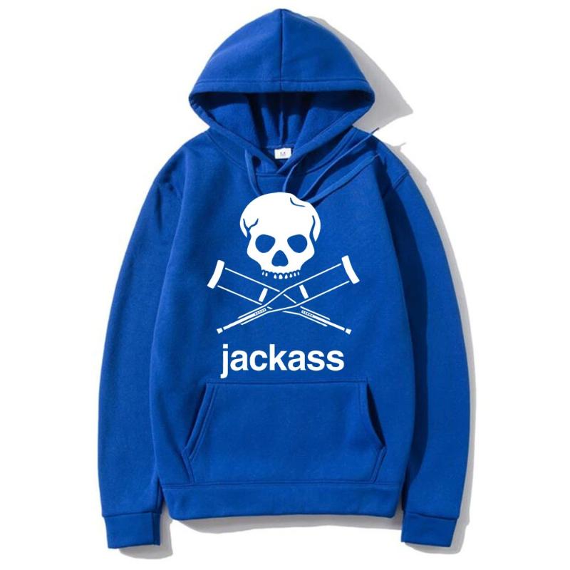 Jackass Logo Grafik Aufdruck Schwarzer Hoodie Streetwear Herren Oversize Lässiger Pullover Mode Herren Damen Vintage Lockerer Hoodie