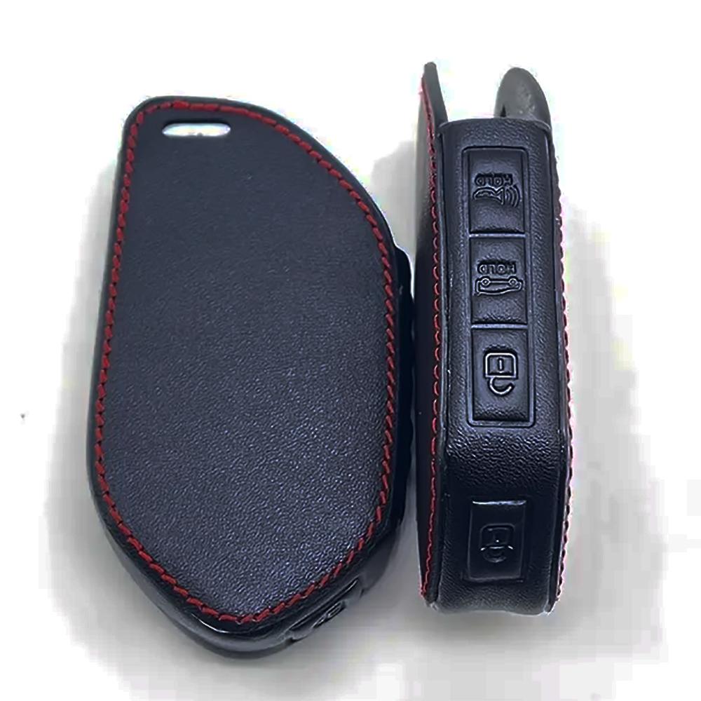 Leather Car Key Cover For Kia EV3 EV9 2024 K5 K8 Carnival Sorento Hybrid Smart Remote Fobs Shell Case Protector Auto Accessories
