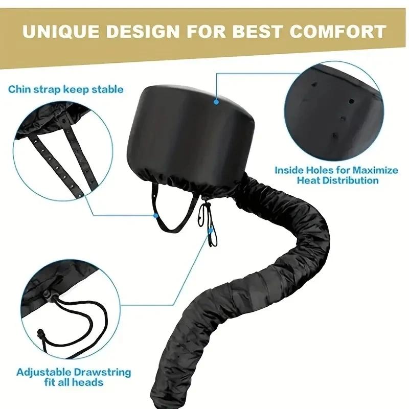1pc Effortless Home Hair Care - Warm Air Bonnet Cap for Quick Drying & Styling - Portable, Energy-Efficient, All Hair Types