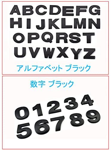 LUMIMAN 3D Molded Emblem Sticker Alphabet Numbers Letters Dots - Car Metal Zinc Alloy Decoration (J, Black)