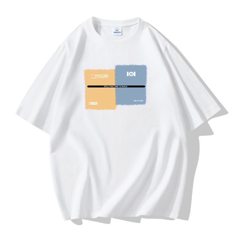 Men's Short Sleeves Cotton T-shirt Large Size Loose Tee