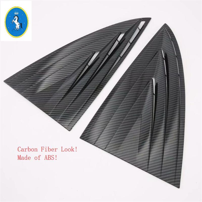 Rear Louver Shutter Spoiler C Column Triangle Wing Window Protect Cover Trim For Tesla Model 3 2018 -  Accessories Exterior