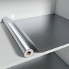 40cm Fireproof and Waterproof Brushed Silver Self-adhesive Wallpaper Modern Refrigerator Living Room Kitchen Countertop
