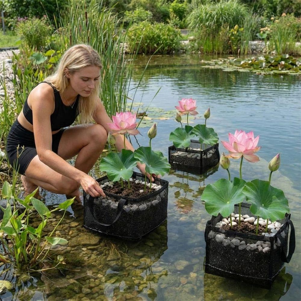with Handles Aquatic Plant Baskets Breathable Lotus Planter Pond Planting Bags  Aquarium Use