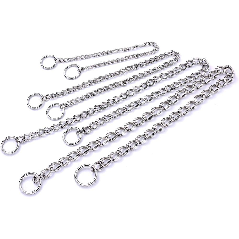 Dog Training Slip Chains Heavy Metal Dog Choke Collar Adjustable Chrome Plated P Chain Dog Collar for Pet Puppy Medium Large Dog
