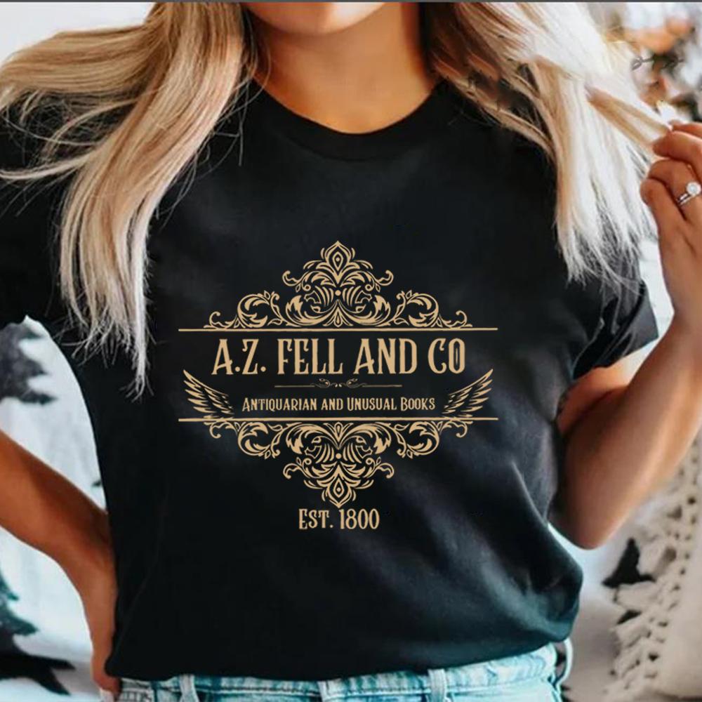 Good OUnisexs Tshirts Women AZ Fell and Co Antiquarian and Unusual Books T Shirt Retro Womens Clothing Unisex Casual Tops