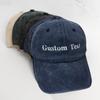 Custom One-Piece Embroidered Baseball Cap for Men Women Adjustable Terry Hand Embroidery Sporty Dobby Design Personalized Logo