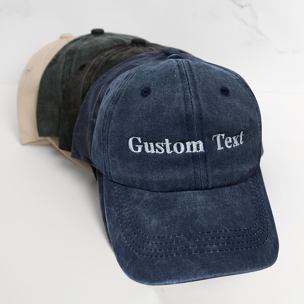 Custom One-Piece Embroidered Baseball Cap for Men Women Adjustable Terry Hand Embroidery Sporty Dobby Design Personalized Logo