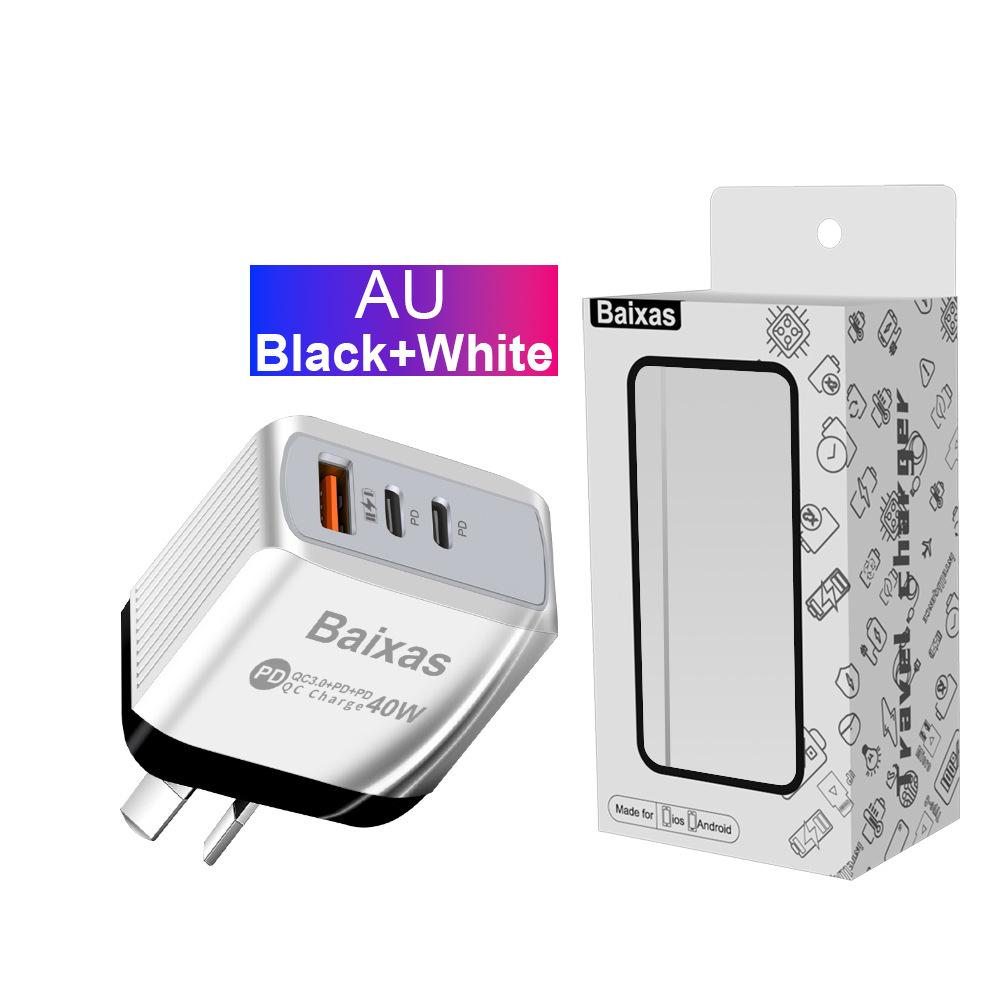 Universal Power Adapter: Compatible with EU, US, UK, AU Standards, featuring 1U + 2PD Charging Ports.