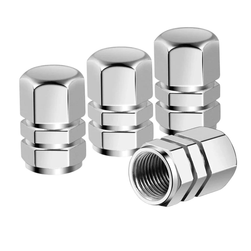4 szt. Aluminiowe Kapsle na Wentyle, Osłony na Opony, Metalowe Kapsle Śrubowe Odporne na Rdzę, Samochód/Ciężarówka