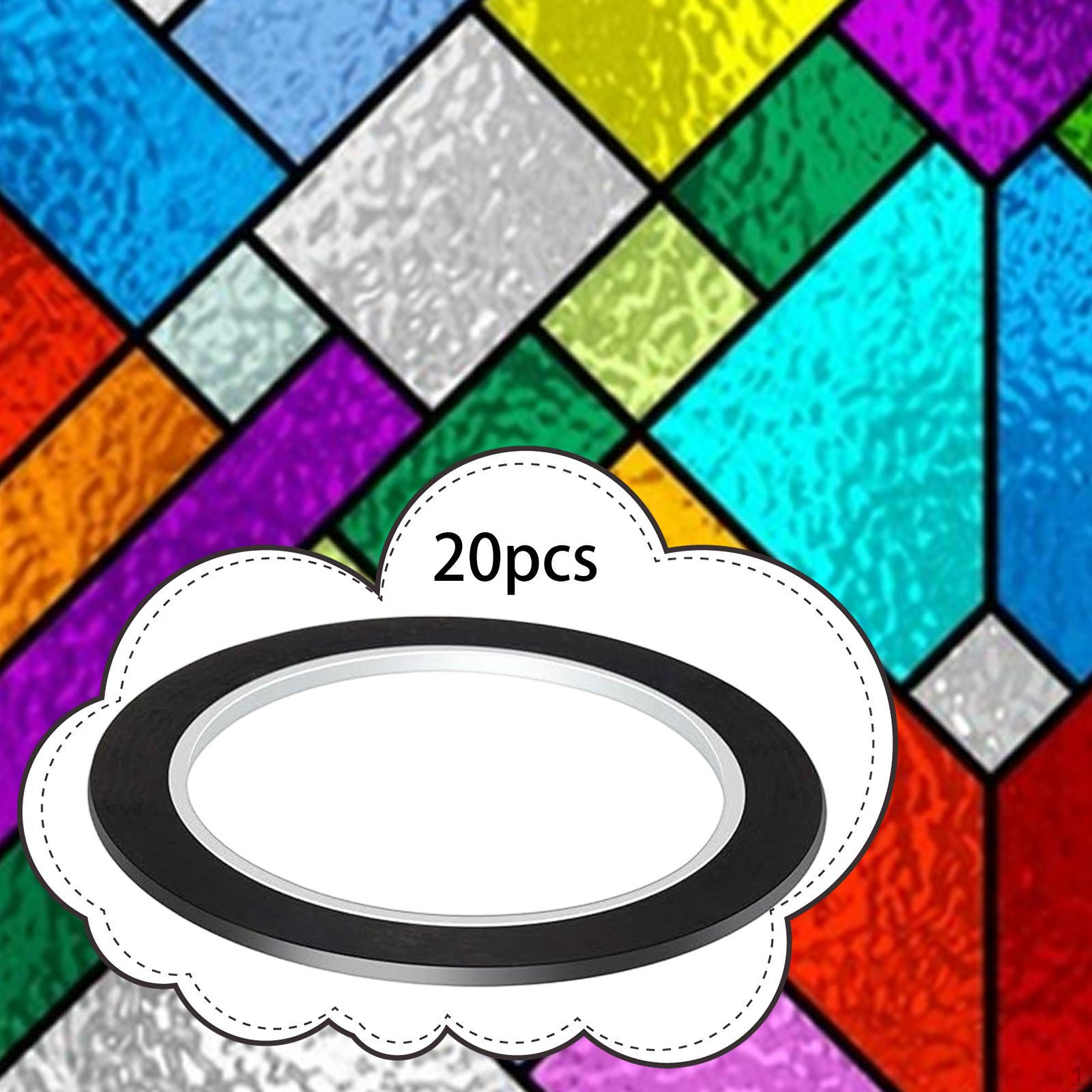 

20Pcs Stained Glass Lines ing Strips Gallery Pet Sturdy Art Craft Supplies Door Accessories Faux