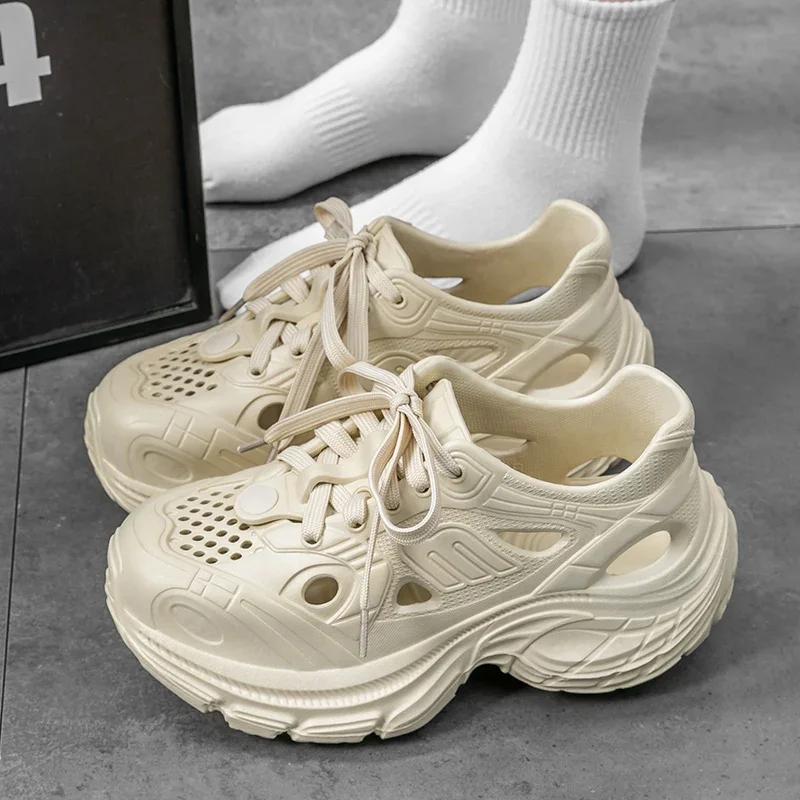

Fashion 2025 Summer New Fashion Breathable Chunky Sneakers Women EVA Non Slip Wading Platform Shoes Woman Outdoor Thick Sole Sports Shoe 36