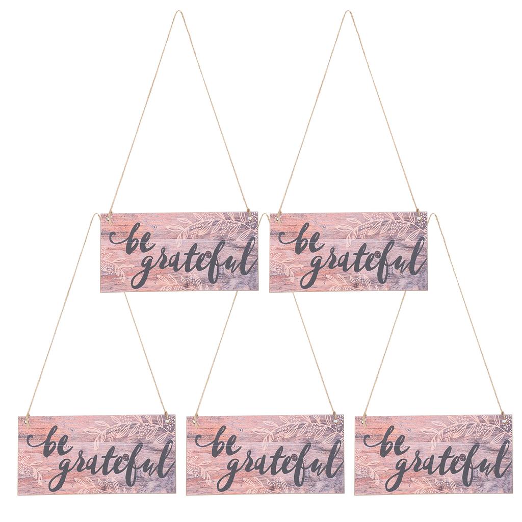 5 Set Wooden Letter Plaque Door Wall Decor Front Porch Shop Holiday Decoration Hanging Pendant