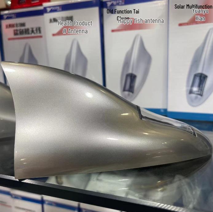 Remote-Control LED Solar Shark Fin Antenna for Car Decoration