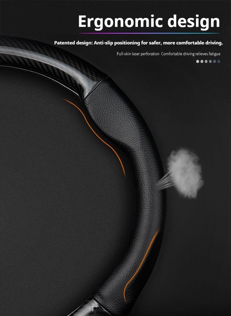 For Chevrolet Car Steering Wheel Cover CarbonFiber ventilate Leather Fit Cruze Captiva Lacetti Aveo Niva Spark Sonic Trax Camaro