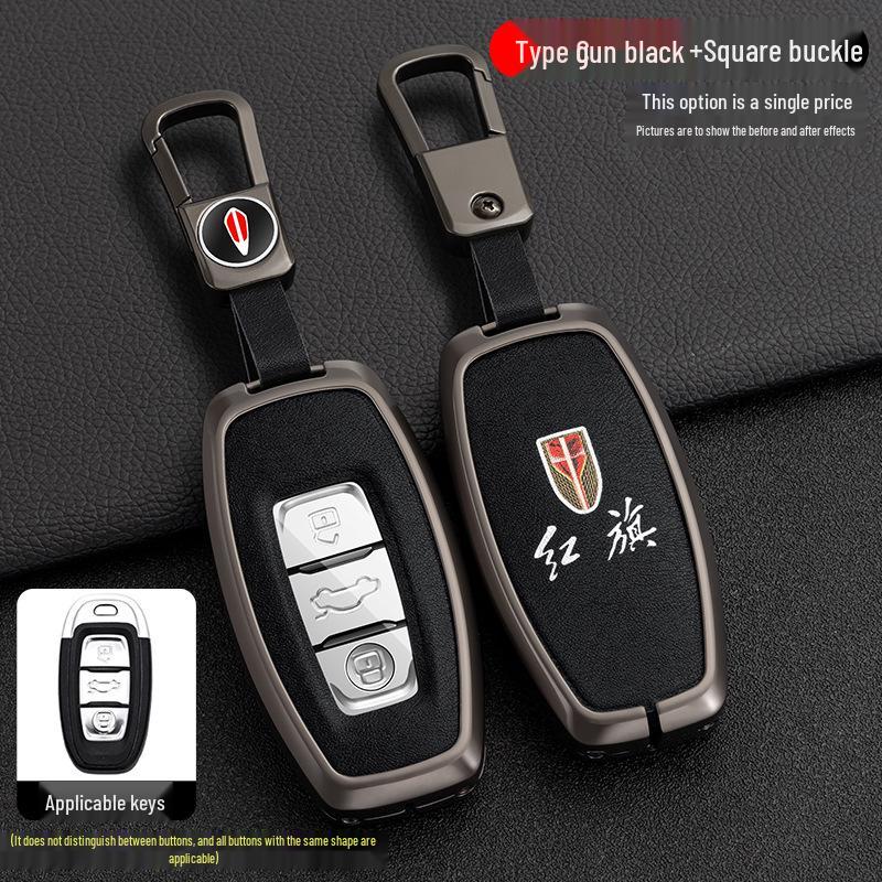 2023 Hongqi EQM5/PLUS Key Case with Metal Shell Buckle