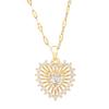 Full Diamond Love Necklace Women'S Light Luxury Design Versatile Hollow Heart Pendant Collarbone Chain Accessories