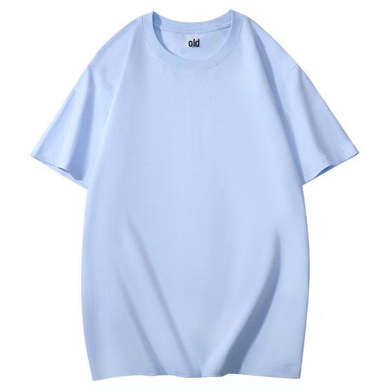 European Style Loose Heavyweight Pure Cotton T-Shirt 2025 Fashion Trend