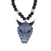 1Pc Hannya Helmet Car Accessories Charm Rear View Mirror Samurai Auto Ornament Japanese Oni Hanging Pendant