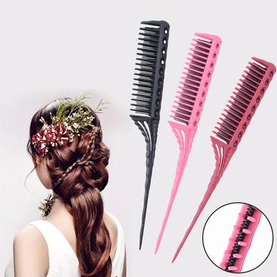 1Pc Professional Hair Combs Tip Tail Comb Barber Hairdressing Comb 3-Row Teeth Detangling Comb Salon Tools Barber Accessories